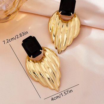 Σκουλαρίκια - Κατασκευασμένα από σίδηρο, γεωμετρικό σχήμα, ηλεκτροπλατινωμένο φινίρισμα, ατσάλινα καρφάκια για τα αυτιά, στυλ παλιού χρήματος