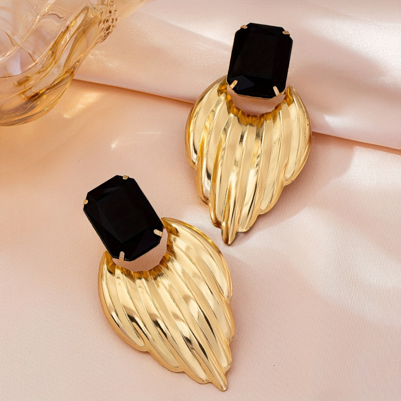 Σκουλαρίκια - Κατασκευασμένα από σίδηρο, γεωμετρικό σχήμα, ηλεκτροπλατινωμένο φινίρισμα, ατσάλινα καρφάκια για τα αυτιά, στυλ παλιού χρήματος