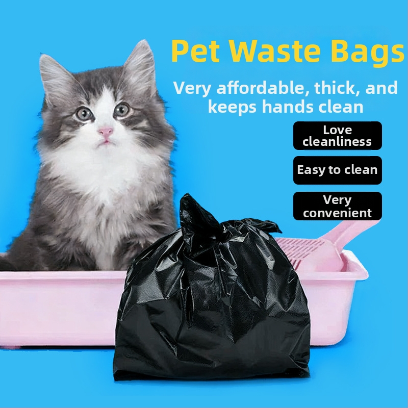 Vrecúška na odpad pre domáce zvieratá, vestový štýl, PE materiál, jednorazové, bežná hrúbka, 50 kusov v balení