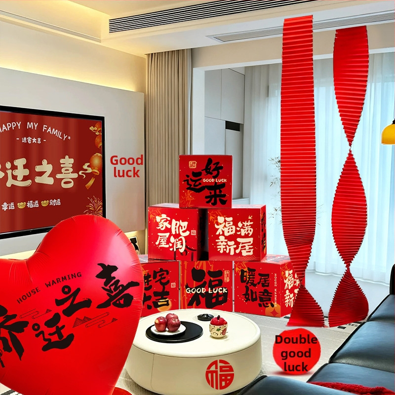 Set dekoracija za novi dom – tekstilne zastavice za ceremoniju useljenja