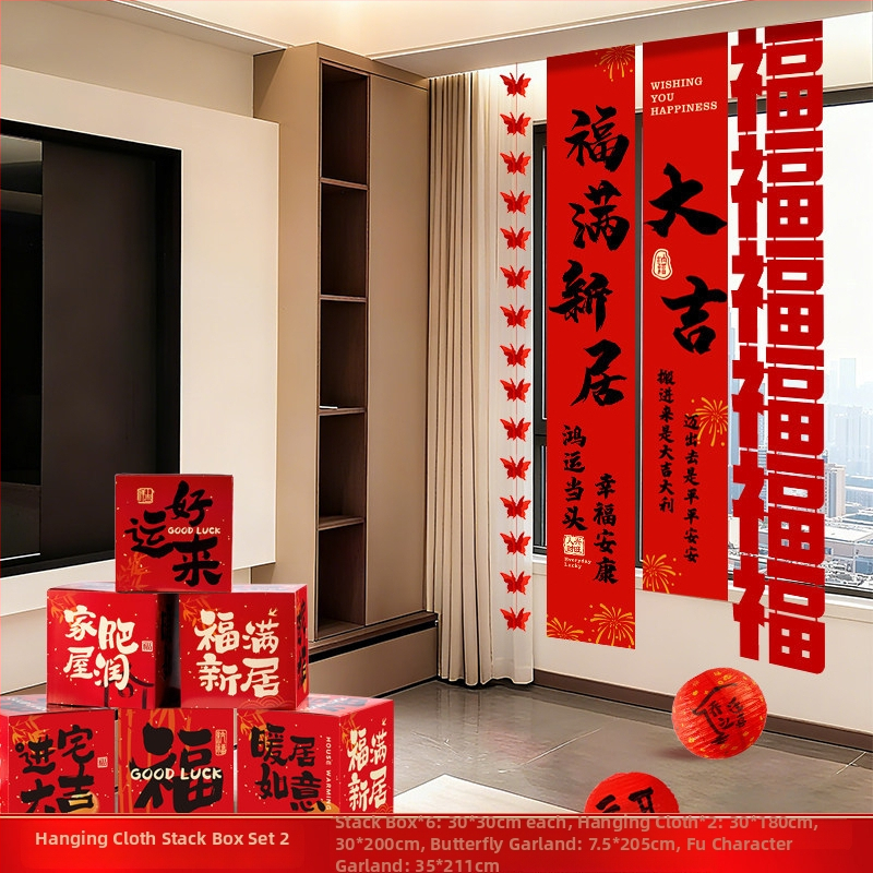 Set dekoracija za novi dom – tekstilne zastavice za ceremoniju useljenja