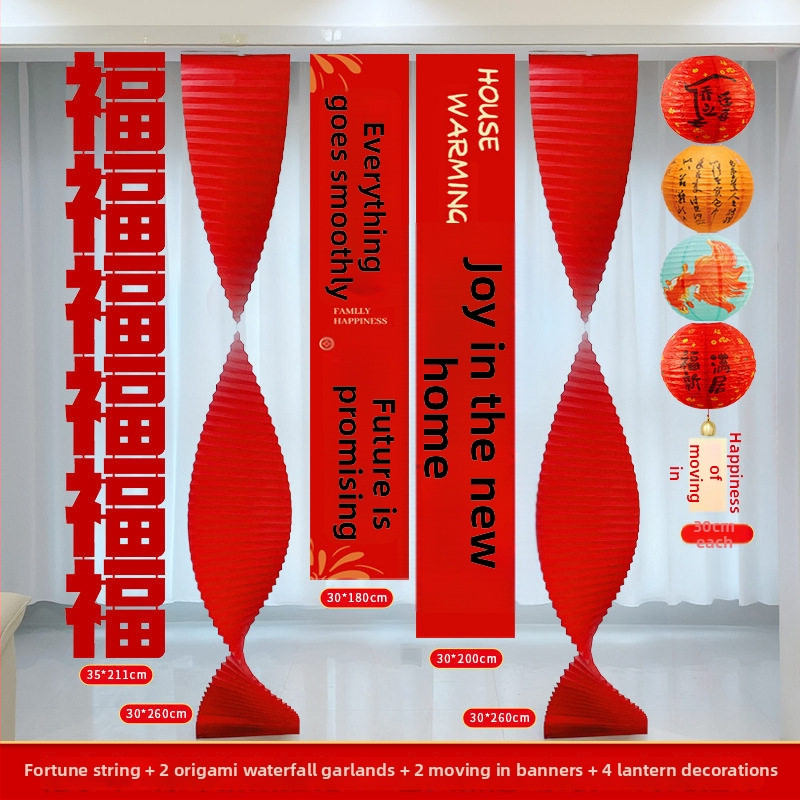 Set dekoracija za novi dom – tekstilne zastavice za ceremoniju useljenja