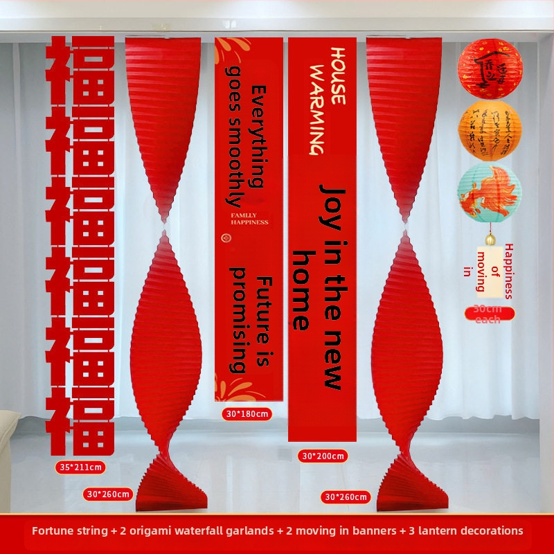 Set dekoracija za novi dom – tekstilne zastavice za ceremoniju useljenja