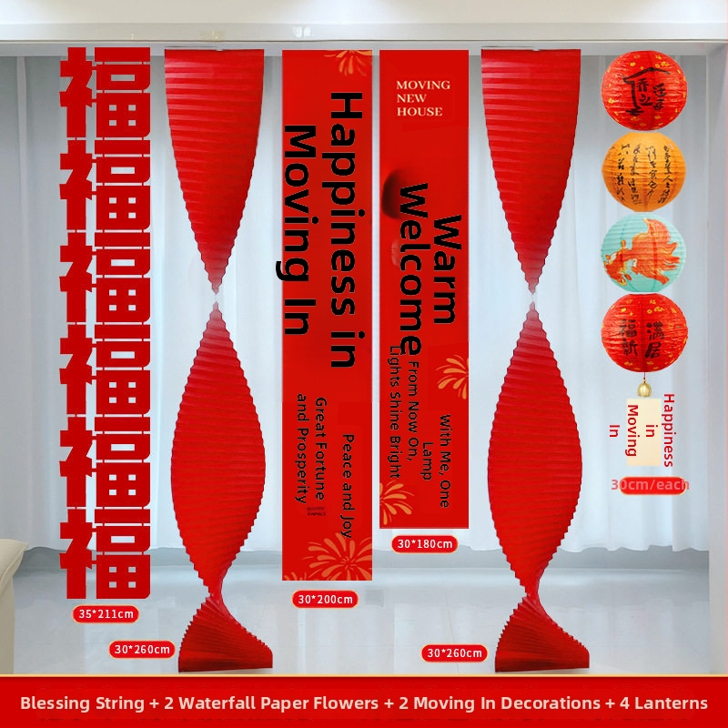 Set dekoracija za novi dom – tekstilne zastavice za ceremoniju useljenja