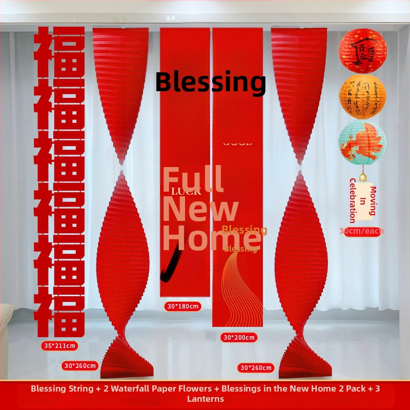 Set dekoracija za novi dom – tekstilne zastavice za ceremoniju useljenja