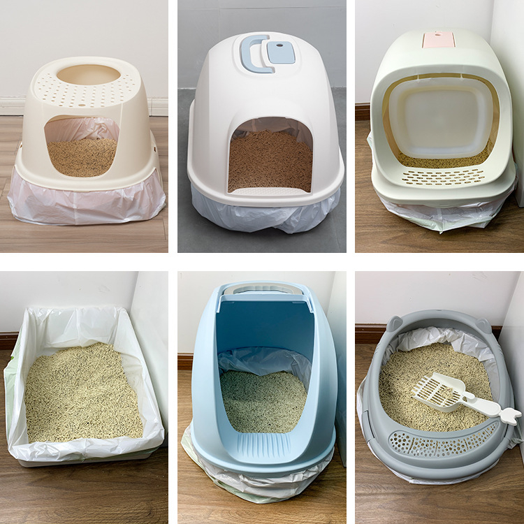 Пакети за котешки отпадъци, LDPE, удебелени, еднократни, преносими, 85 броя в кутия, произход Taizhou, Zhejiang