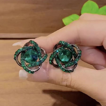 Cercei placare cu aur, electroplată; design inimă, valuri, geometric pentru femei