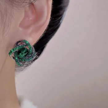 Cercei placare cu aur, electroplată; design inimă, valuri, geometric pentru femei