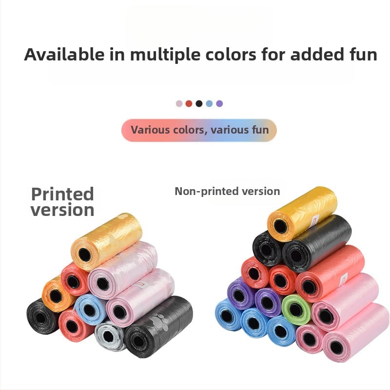 Σακούλες απορριμμάτων κατοικίδιων σε συνεχόμενο ρολό — πλαστικό υλικό, τυπικό πάχος, για σκύλους και γάτες