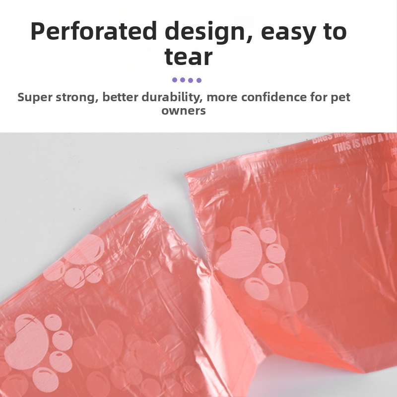Σακούλες απορριμμάτων κατοικίδιων σε συνεχόμενο ρολό — πλαστικό υλικό, τυπικό πάχος, για σκύλους και γάτες