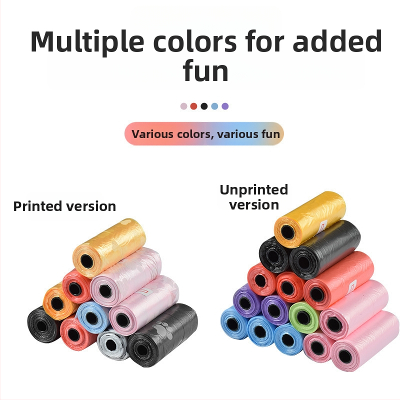 Σακούλες απορριμμάτων κατοικίδιων σε συνεχόμενο ρολό — πλαστικό υλικό, τυπικό πάχος, για σκύλους και γάτες