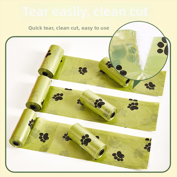 Παχύτερες πλήρως βιοδιασπώμενες σακούλες σκύλων για απορρίμματα κατοικίδίων, με επίπεδο άνοιγμα (HDPE+EPI)