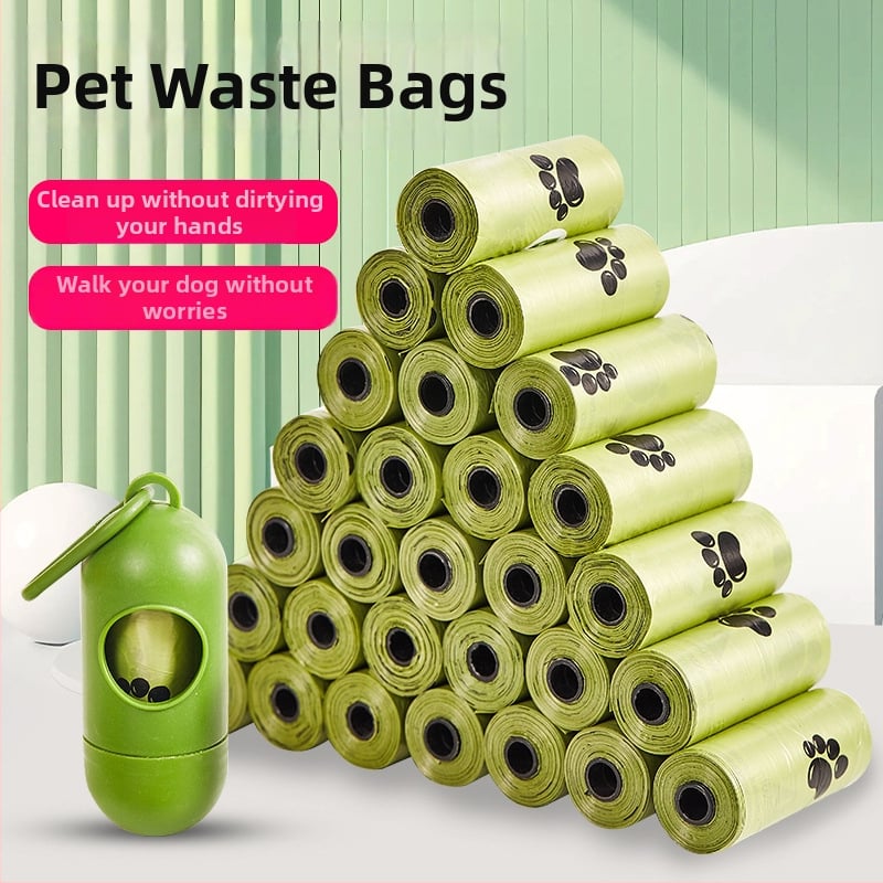 Παχύτερες πλήρως βιοδιασπώμενες σακούλες σκύλων για απορρίμματα κατοικίδίων, με επίπεδο άνοιγμα (HDPE+EPI)