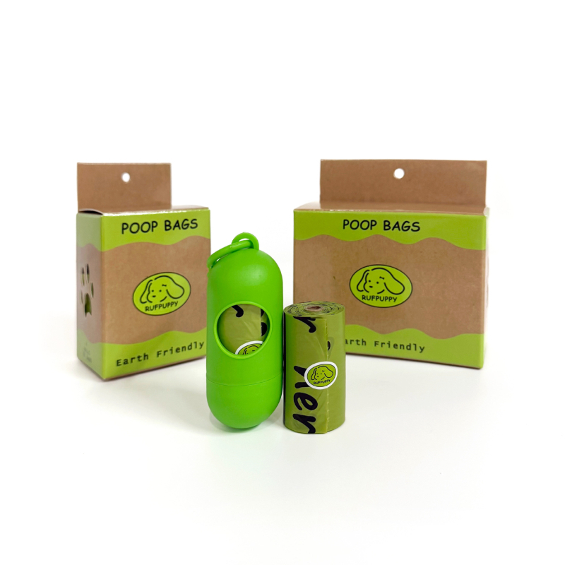 Plastični dispenser vrećica za izmet kućnih ljubimaca – uključuje 4 role i 1 dispenser