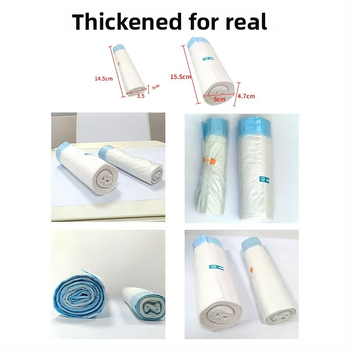 HDPE σακούλες αποβλήτων για κουτί άμμου γάτας, με κορδόνι, ενισχυμένες