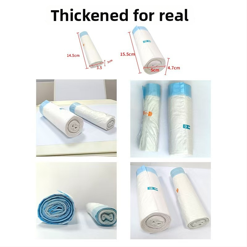 HDPE σακούλες αποβλήτων για κουτί άμμου γάτας, με κορδόνι, ενισχυμένες