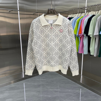 Muški vuneni kardigan sa zipom, jacquard uzorak, 86-90% vunа, dugi rukavi, srednja duljina