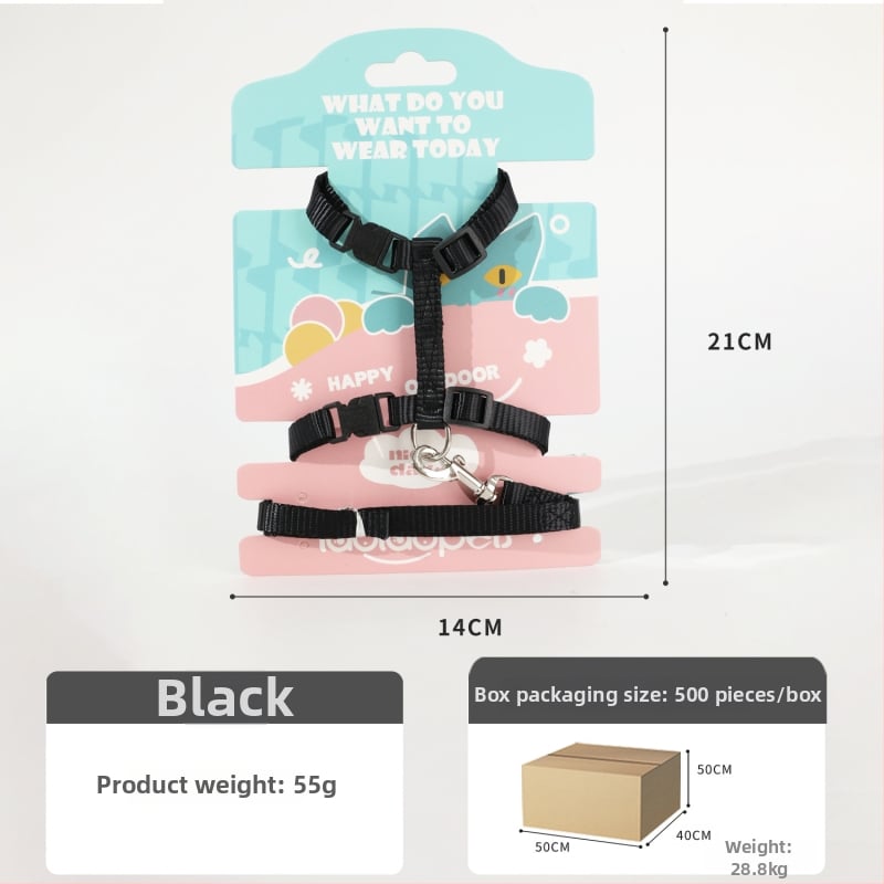 Najlon povodac za mačku, u obliku I, podesiv, ploski remen (Podrijetlo: Zhejiang; Marka: Hawoo/haowo; Uvezeno: Ne)