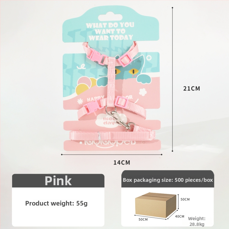 Najlon povodac za mačku, u obliku I, podesiv, ploski remen (Podrijetlo: Zhejiang; Marka: Hawoo/haowo; Uvezeno: Ne)