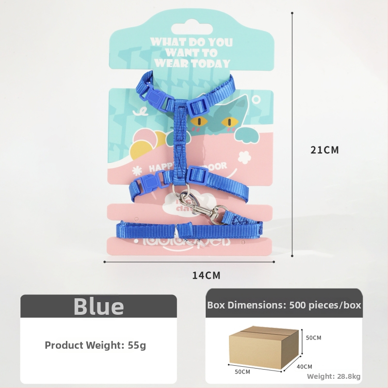 Najlon povodac za mačku, u obliku I, podesiv, ploski remen (Podrijetlo: Zhejiang; Marka: Hawoo/haowo; Uvezeno: Ne)