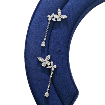 Naušnice – prirodni cirkon, srebro, dijamantna obrada, oblici konjskog oka i geometrijski oblici