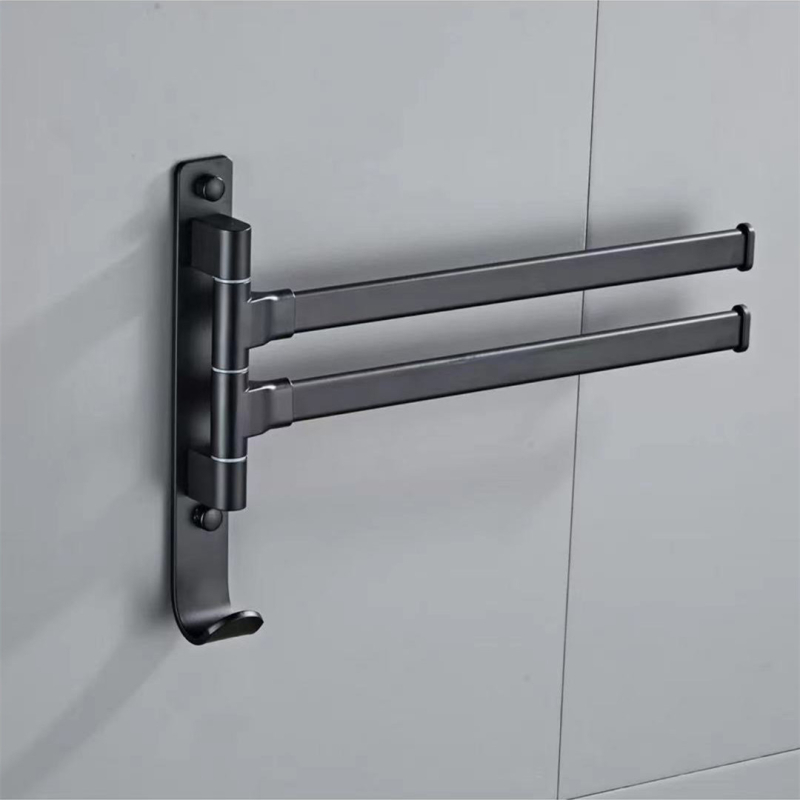 Držač za ručnike od aluminijske legure, 5 razina, sklopiva, zidni, završna obrada lakom pečenog izgleda, nosivost 50 kg