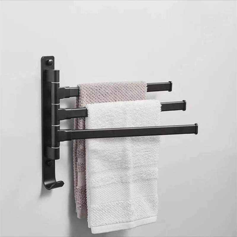 Držač za ručnike od aluminijske legure, 5 razina, sklopiva, zidni, završna obrada lakom pečenog izgleda, nosivost 50 kg