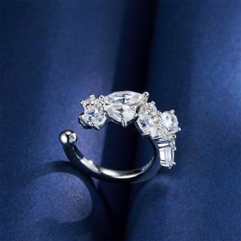 Geometriai S925 ezüst fülklipsz nőknek, könnyű luxus stílus, elektroplating bevonat