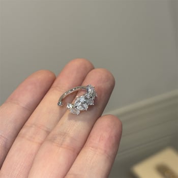 Geometriai S925 ezüst fülklipsz nőknek, könnyű luxus stílus, elektroplating bevonat