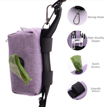 Θήκη-διανομέας σακουλών περιττωμάτων σκύλου Sorado από PE — στιλ με επίπεδο στόμιο, για βόλτες με σκύλους