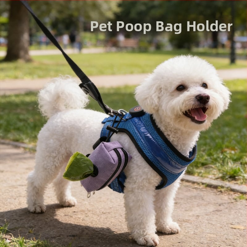 Θήκη-διανομέας σακουλών περιττωμάτων σκύλου Sorado από PE — στιλ με επίπεδο στόμιο, για βόλτες με σκύλους