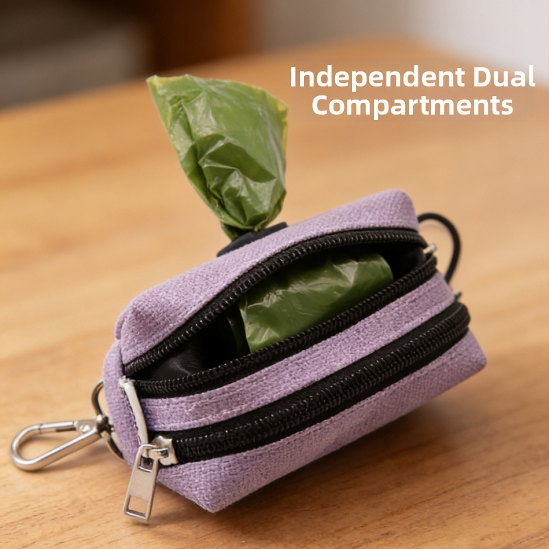 Θήκη-διανομέας σακουλών περιττωμάτων σκύλου Sorado από PE — στιλ με επίπεδο στόμιο, για βόλτες με σκύλους