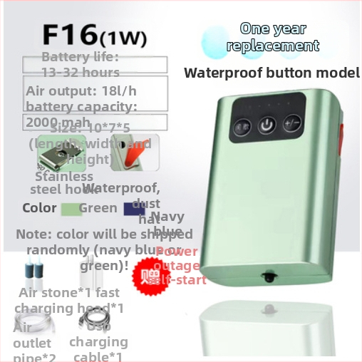 Pumpa za kisik za ribolov – vodootporna, USB punjenje, prijenosna i kompaktna; Marka: Very strong; Uvoz: Ne; Težina: Konzultirajte korisničku službu