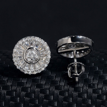 Naušnice od S925 srebra s Moissanitom – geometrijski oblik – rez: osam srca i osam strijela – proljeće 2025 izlazak