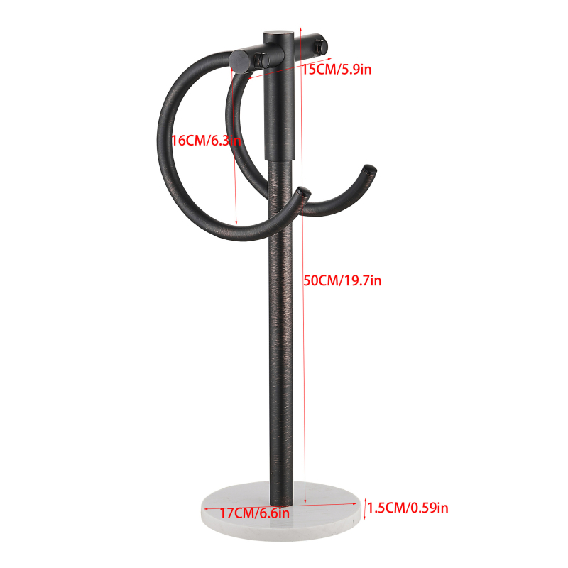 Stojeći držač za ručnike od nehrđajućeg čelika, brušeni završetak, set od dva komada, moderan minimalistički stil, marka Chuangzhe