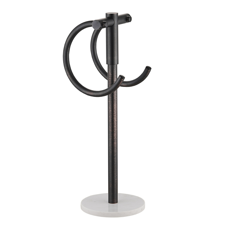 Stojeći držač za ručnike od nehrđajućeg čelika, brušeni završetak, set od dva komada, moderan minimalistički stil, marka Chuangzhe