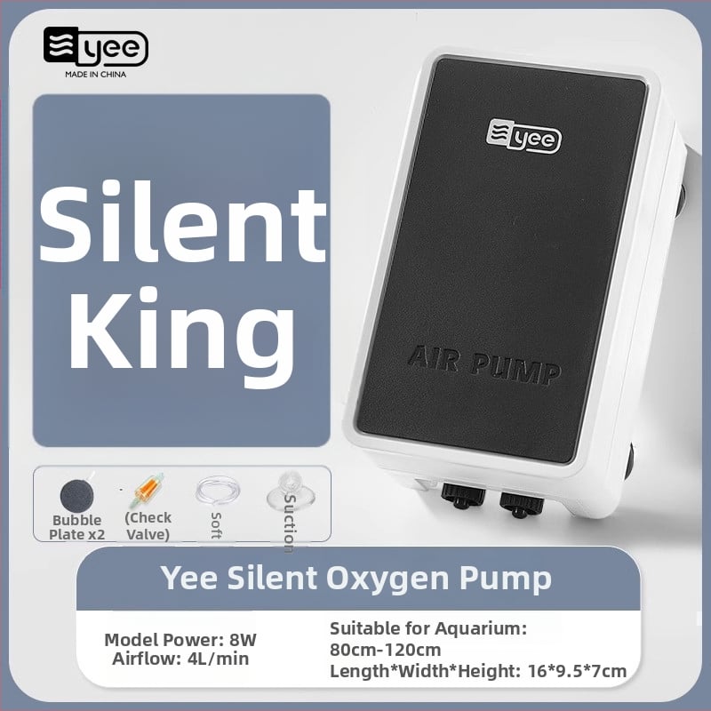 Yee помпа за кислород за аквариум, тиха, за домашна употреба (Марка: Yee; Ниво на шум: тихо; Приложение: дома; Аквариум)