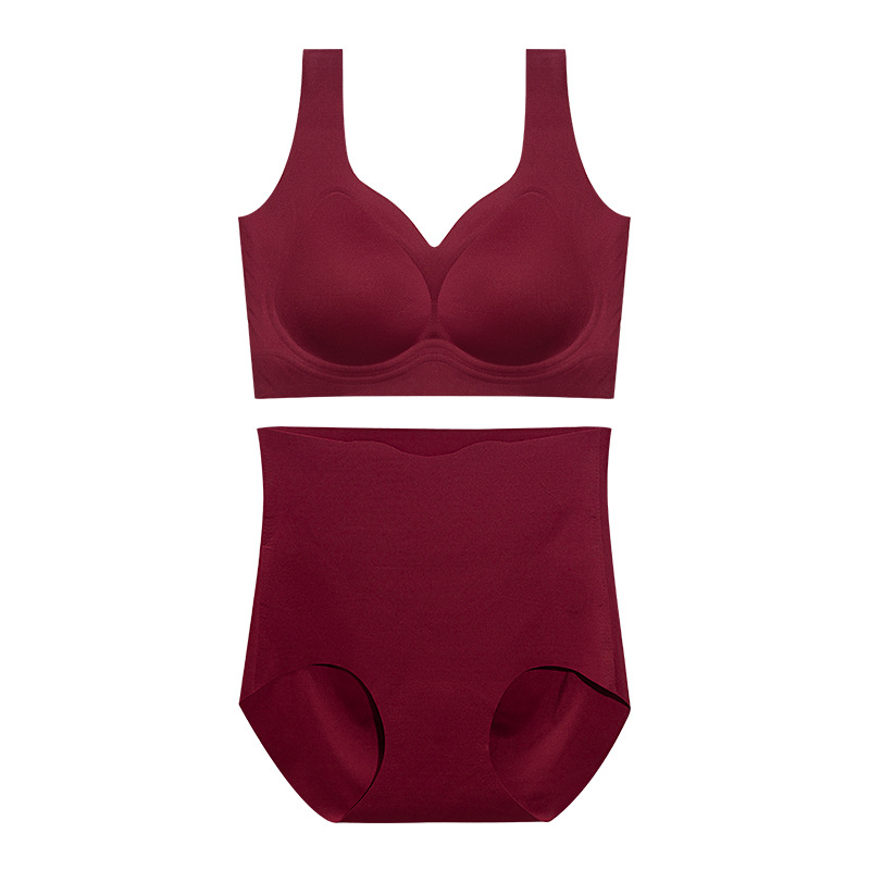 Najlon komplet grudnjaka i gaćica, bez žice, potpuno pokrivena košarica, tanko oblikovane pjene od pjene, bešavni, prozračan i udoban