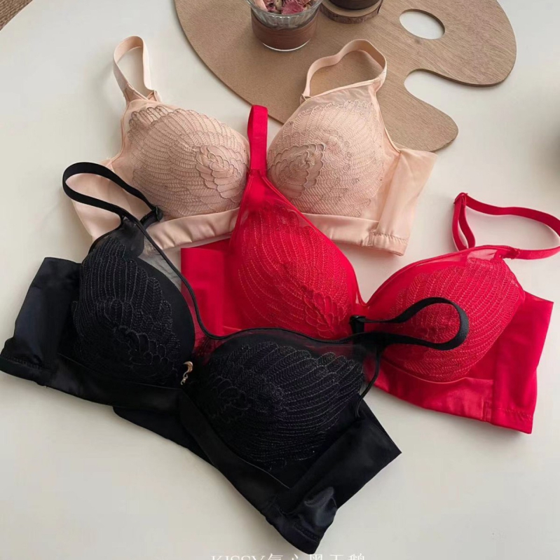 Čipkasti grudnjak s 3/4 košarica, gornja potpora, podesive naramenice, stražnje kopče s tri reda kukica