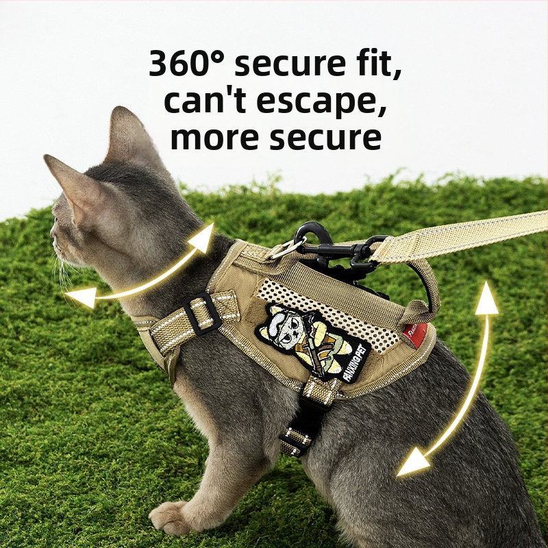 Mačji prsni remen - lagani taktički dizajn, poliester, Hippie dog marka, ne rasteže, kutija 70 kom