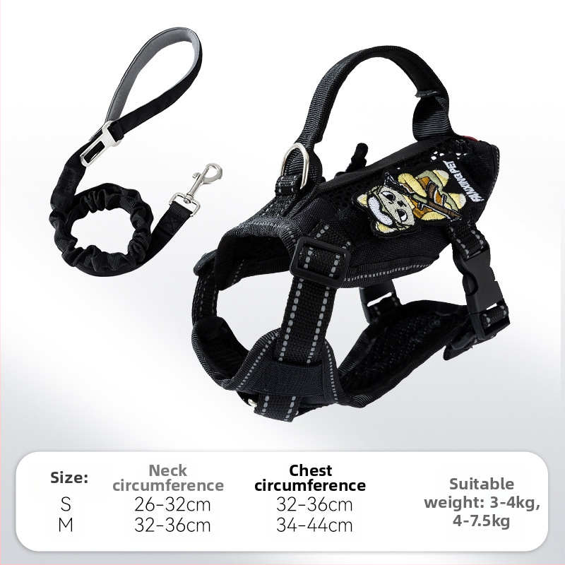 Mačji prsni remen - lagani taktički dizajn, poliester, Hippie dog marka, ne rasteže, kutija 70 kom