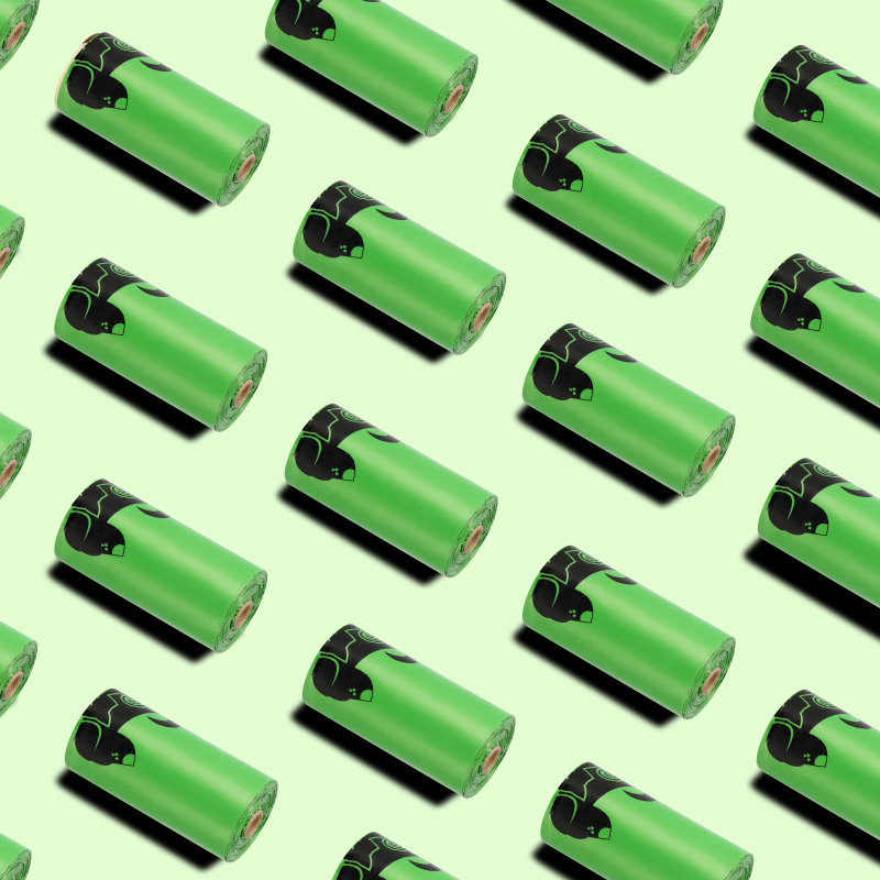 Βιοδιασπώμενες σακούλες αποβλήτων κατοικίδίων με κρεμάμενο κουτί kraft χαρτόνι, 1.5 Silk, PE, EPI διασπώμενο