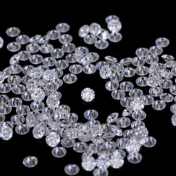 Moissanite okrugli dragulji, D boja, ultra bijeli, testirani, 0,7–3 mm, ugradnja, novi kineski stil