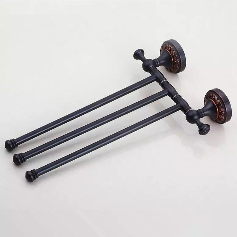 Suport de prosoape din cupru, 4 niveluri, rotativ, stil lux ușor, capacitate de încărcare 15