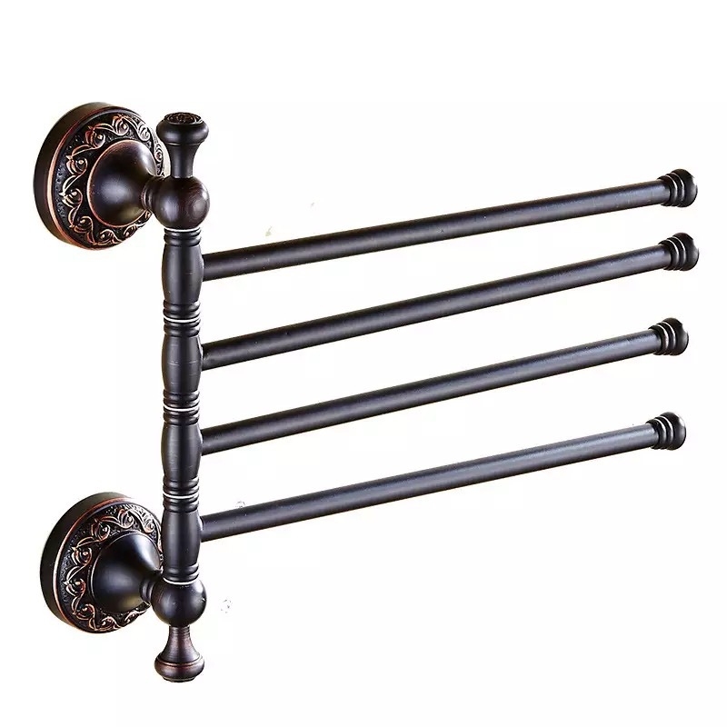 Suport de prosoape din cupru, 4 niveluri, rotativ, stil lux ușor, capacitate de încărcare 15