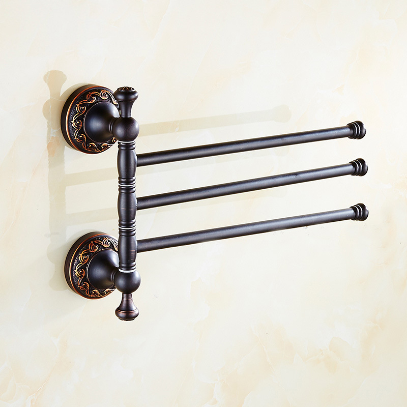 Suport de prosoape din cupru, 4 niveluri, rotativ, stil lux ușor, capacitate de încărcare 15