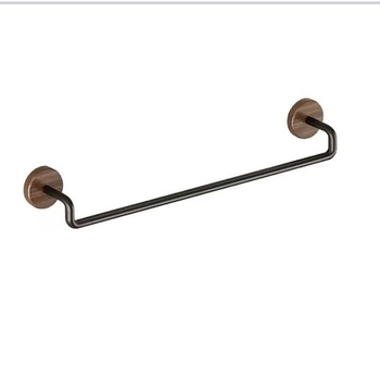 Zidni držač za ručnike od niskougljične čelične, mat završetka, jednoručna šipka, montaža bez bušenja, nosivost 10 kg