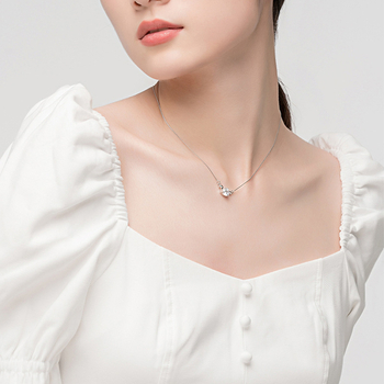 Огърлица с моиссанит за 12 зодиакални знака, 925 стерлингово сребро, мултислойна верига тип кутийка