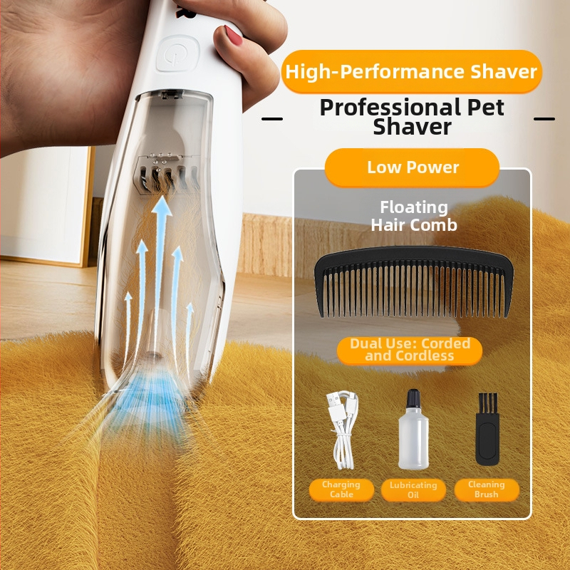 Cat gugu Visokoučinkovito električno kliješta za kućne ljubimce s integriranim usisavanjem za mačke i pse — ABS kućište, višefunkcionalno