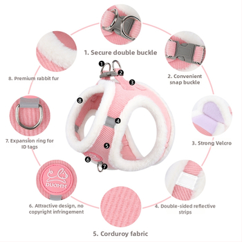 Corduroy prsluk za mačke u stilu veste, DUOMAOMAO, neproširuje se